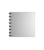 Broschüre mit Metall-Spiralbindung, Endformat Quadrat 9,8 cm x 9,8 cm, 112-seitig